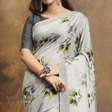 Women's Soft Silk Saree With Blouse Piece