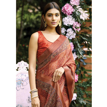 Woven Pure Soft Silk, Cotton Silk Saree